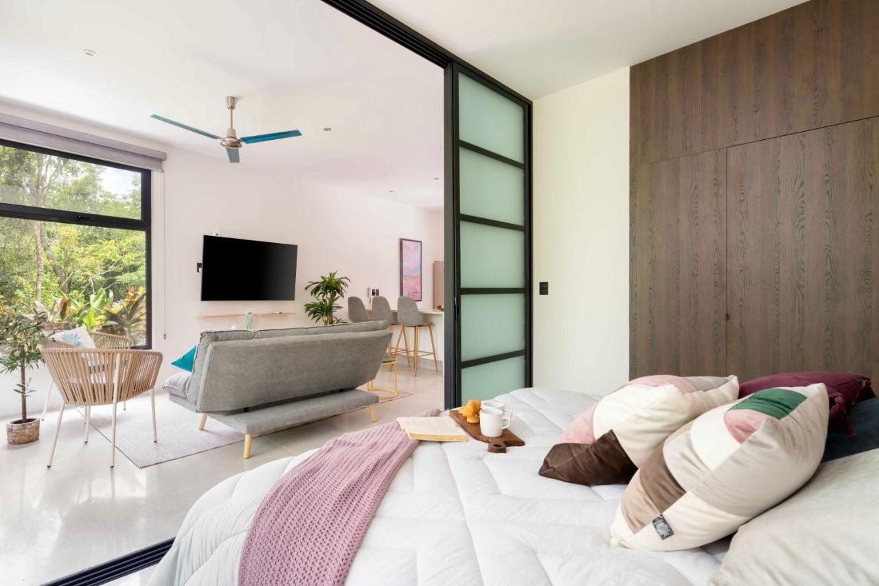 Stylish And Peaceful Jungle Studio At 525 Tulum Pueblo Buitenkant foto